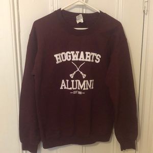 Maroon Hogwarts Alumni crew neck sweatshirt